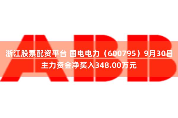 浙江股票配资平台 国电电力（600795）9月30日主力资金